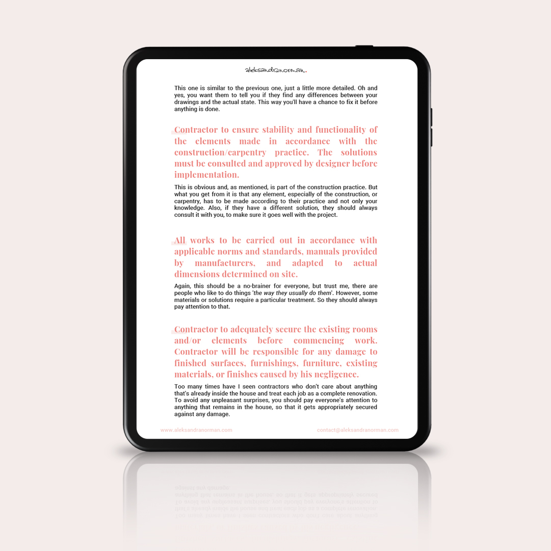 General Notes For Interior Design Projects. - Image 3